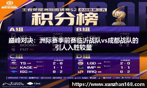 巅峰对决：洲际赛季前赛临沂战队vs成都战队的引人入胜较量