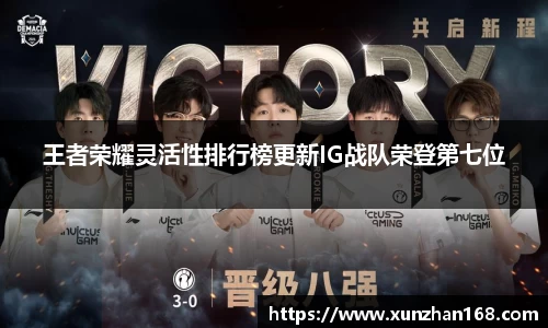 王者荣耀灵活性排行榜更新IG战队荣登第七位