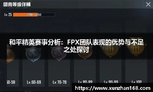 和平精英赛事分析：FPX团队表现的优势与不足之处探讨